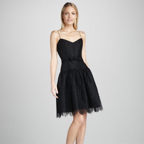 ml monique lhuillier lace cocktail dress